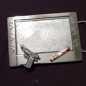 GANGSTER BELT BUCKLE GOOD CONDITION